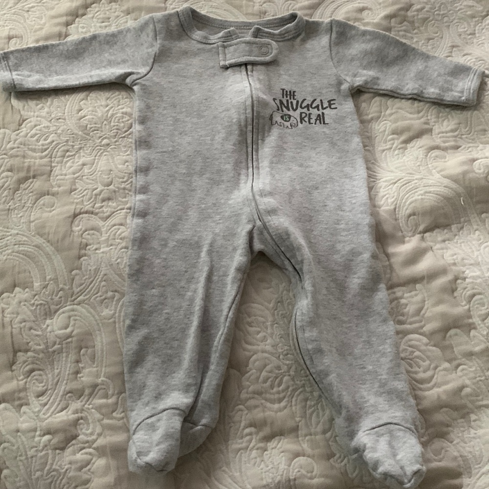 Baby one piece zipper outfit
